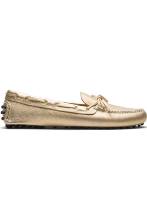 CAR SHOE Grained-leather driving shoes