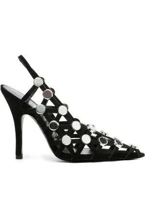 The Attico 105mm Grid rhinestone-embellished pumps