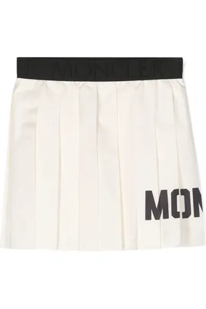 Moncler Logo print pleated mini skirt