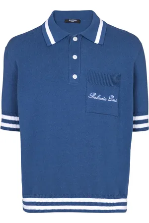 Balmain Embroidered logo polo shirt
