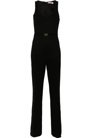Twin-Set Logo-plaque flared jumpsuit