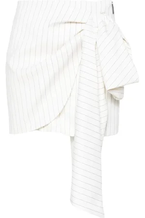 Msgm Bow-detail pinstriped miniskirt