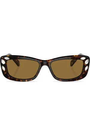 Swarovski Crystal-embellished rectangle-frame sunglasses