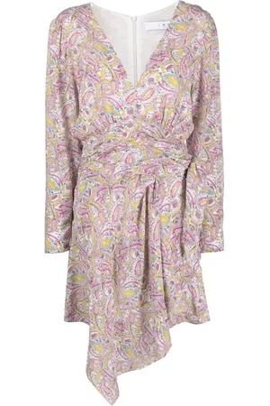 IRO Graphic-print wrap minidress