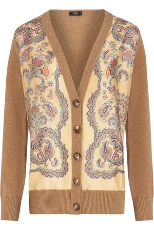 Etro Floral-print panelled cardigan
