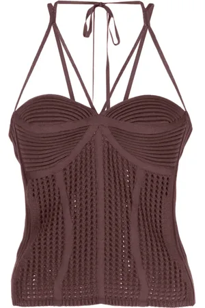 andre damo Halterneck knitted top