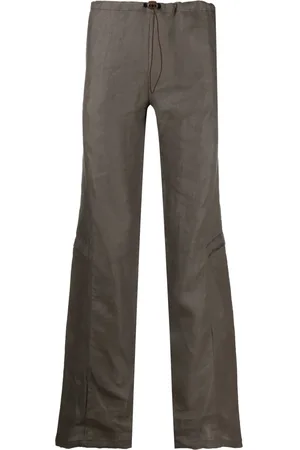 robyn lynch Drawstring-waist linen cargo trousers