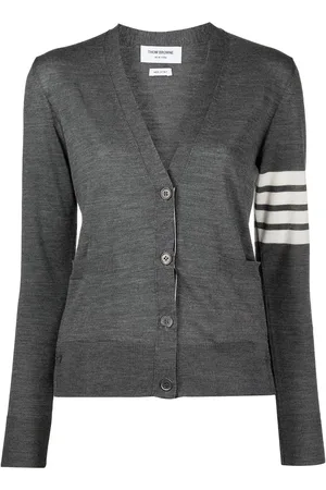Thom Browne 4-Bar stripe V-neck cardigan