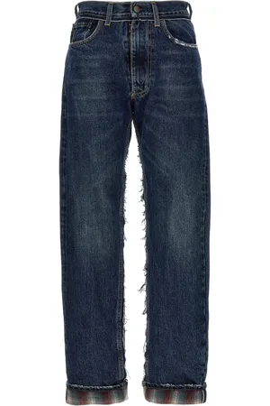 Maison Margiela X Pendleton yoke-detail jeans