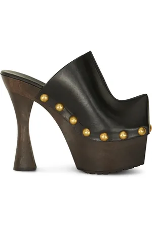 Etro Studded leather platform clogs