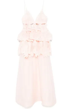 ZIMMERMANN Tiered lace maxi dress
