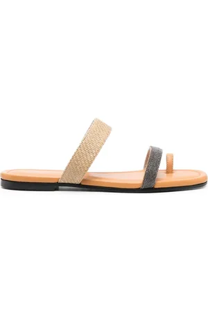 Fabiana Filippi 15mm open-toe leather slides
