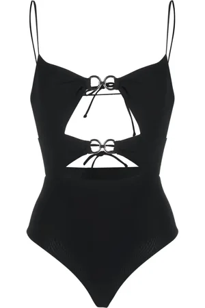 Nensi Dojaka Ring-embellished cut-out swimsuit