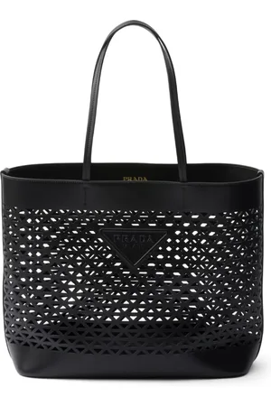 Prada Logo-perforated tote bag