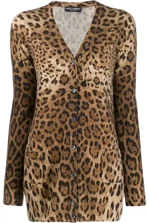 Dolce & Gabbana Leopard-print cashmere cardigan