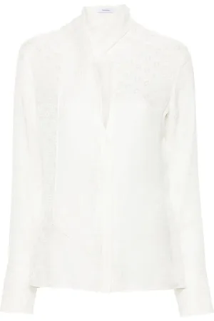 Salvatore Ferragamo Monogram-jacquard silk shirt