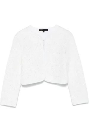 Maje Rhinestone-embellished cropped cardigan