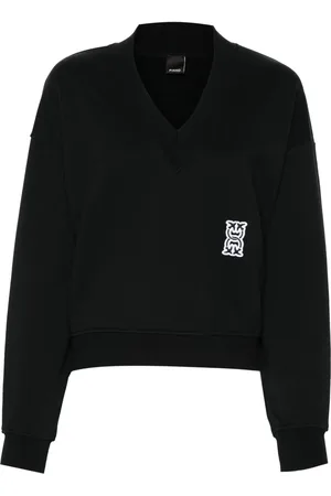 Pinko V-neck cotton sweatshirt