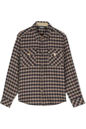 VERSACE Checked flannel shirt