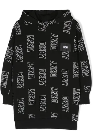 DKNY Logo-print cotton hooded dress