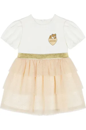Moschino Teddy Bear-print ruffle dress