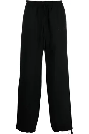 OFF-WHITE Embroidered logo straight-leg sweatpants
