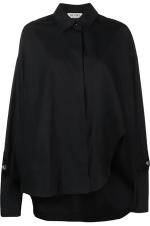 The Attico Logo-stud cotton shirt