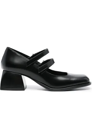 NODALETO Square-toe 50mm leather pumps