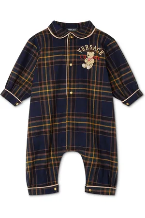 VERSACE Tartan Love Teddy sleepsuit