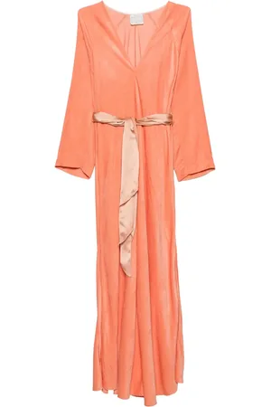 FORTE FORTE Sash velvet maxi dress