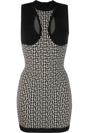 Balmain Monogram jacquard mini dress