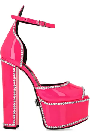 Philipp Plein Crystal-embellished leather sandals