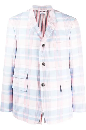 Thom Browne Plaid-check pattern cotton blazer