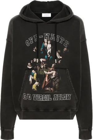 OFF-WHITE Graphic-print cotton hoodie
