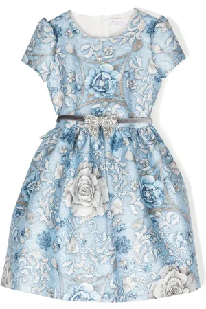 MONNALISA Clarissa floral jacquard dress