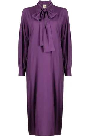 Paula Scarf-detail midi dress