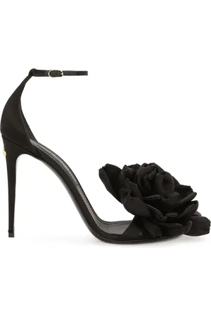 Dolce & Gabbana Keira floral-appliqu?? satin sandals