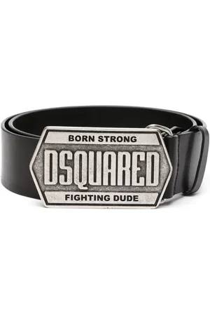 Dsquared2 Logo-plaque leather belt