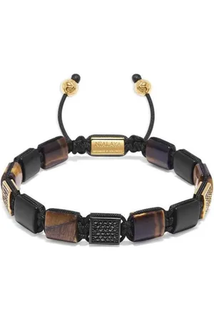 Nialaya Logo-embossed beaded bracelet