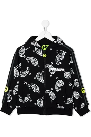 BARROW Graphic-print zip-up hoodie