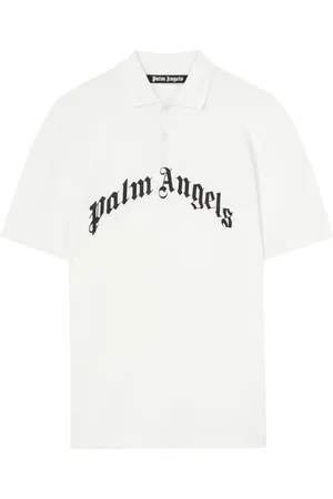 Palm Angels Logo-embroidered polo t-shirt