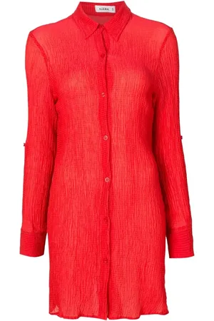 AMIR SLAMA Crinkle-finish shirt dress