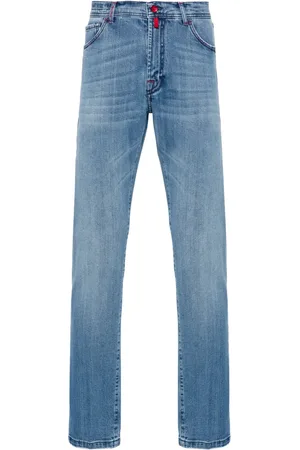 Kiton Mid-rise straight-leg jeans