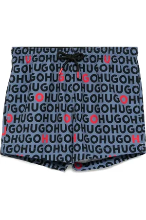 HUGO BOSS Logo print swim shorts
