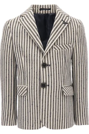 M. Moustache Striped single-breasted blazer