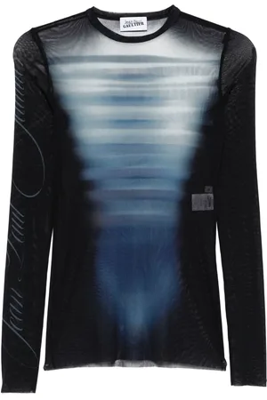Jean Paul Gaultier Le Male-print mesh top