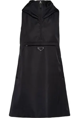 Prada Triangle logo hooded minidress