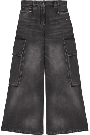 Palm Angels Low-rise wide-leg jeans