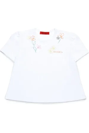 MAX&Co. Kids Floral embroidery T-shirt
