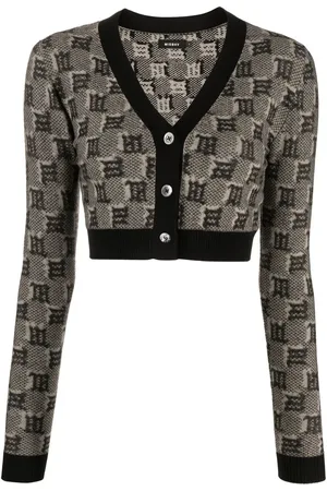 MISBHV Monogram-print cropped cardigan